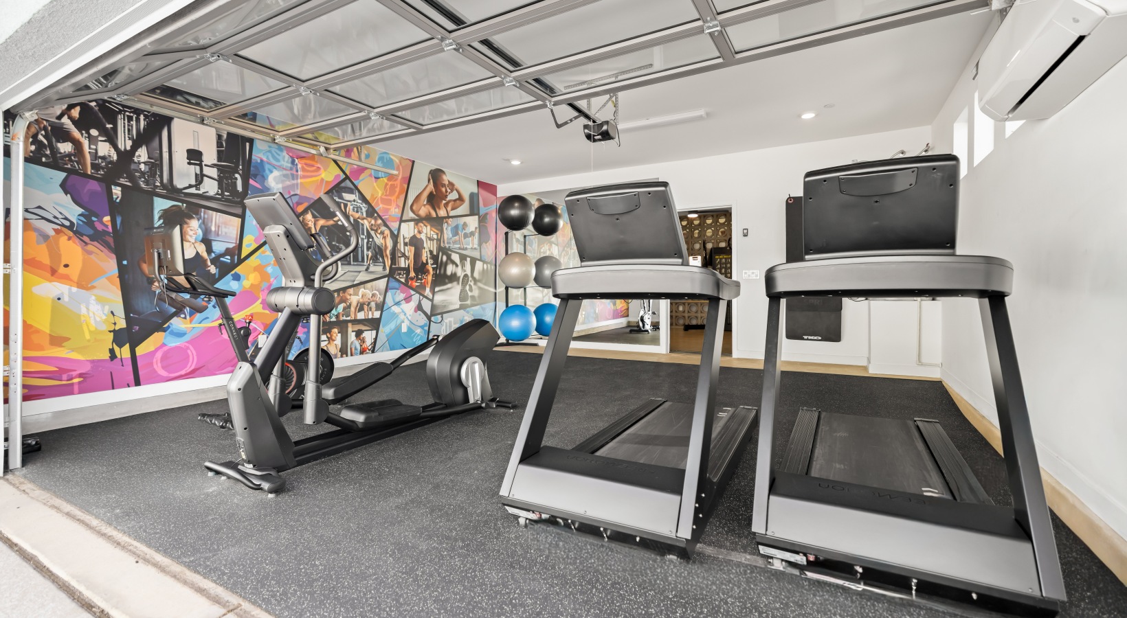 Fitness room at Canopy at the Trails.
