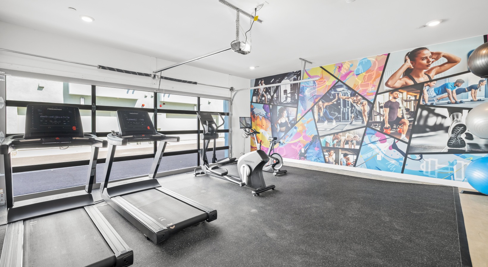 Fitness room at Canopy at the Trails.