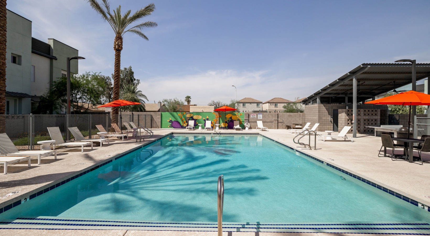 Pool and poolside area at Canopy at the Trails.