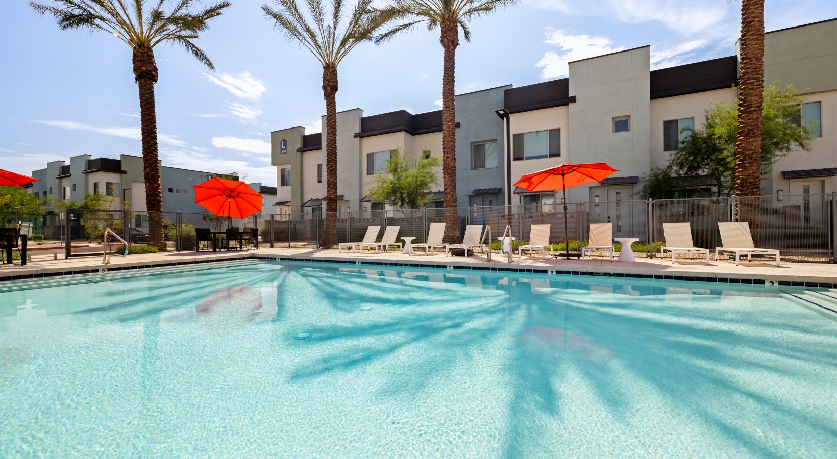 Pool and poolside area at Canopy at the Trails.