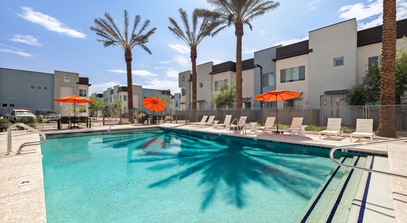 Pool and poolside area at Canopy at the Trails.