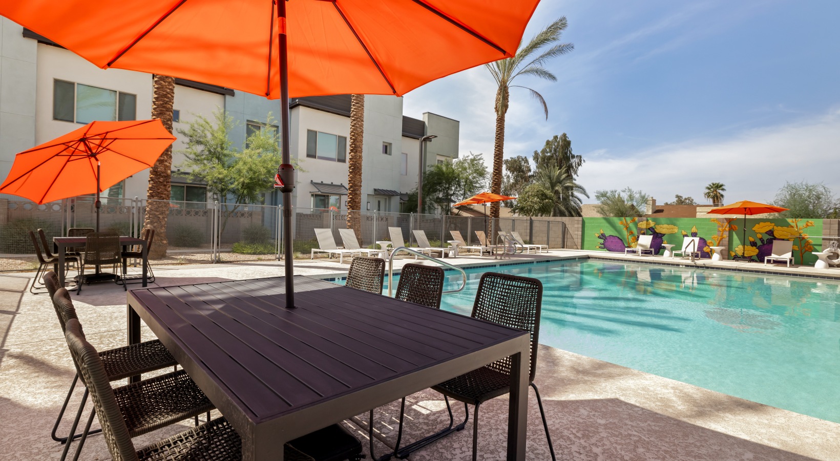 Covered patio at Canopy at the Trails.