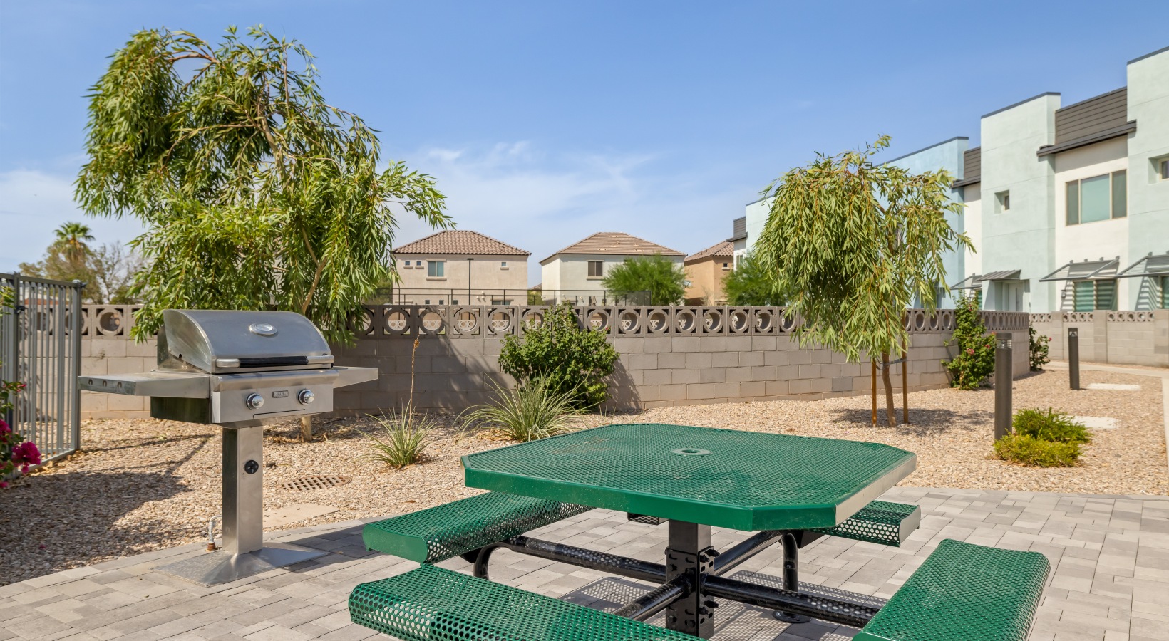 Outdoor grills at Canopy at the Trails.